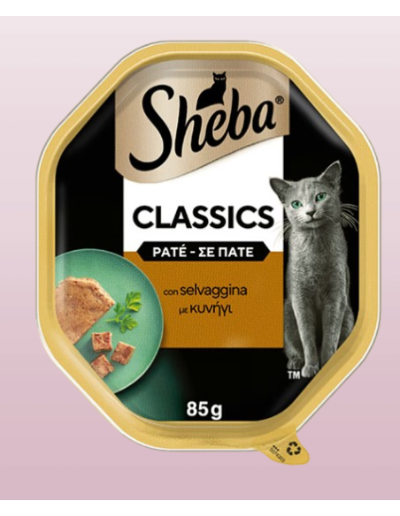 Sheba Con Selvaggina patè classic gr 85. Cibo Umido Per Gatti