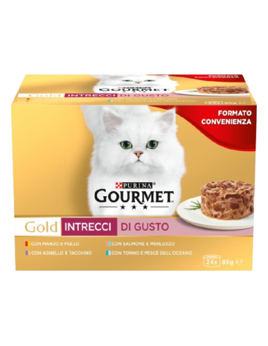Gourmet Gold Multipack Intrecci 24 lattine gr 85. Mangime Per Gatti