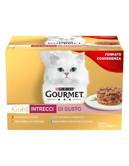 Gourmet Gold Multipack Intrecci 24 lattine gr 85. Mangime Per Gatti