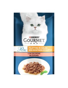 Gourmet Perle Salmone Trionfo di Salsa con Salmone gr 85. Cibo umido per gatti.