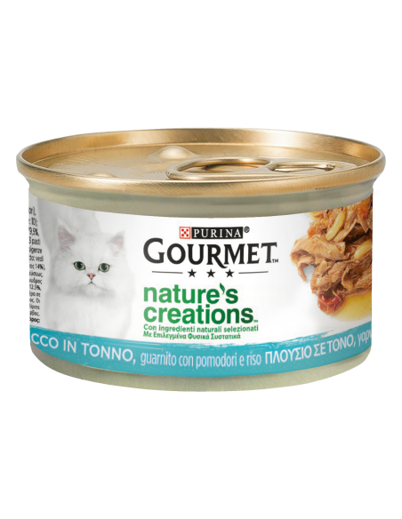Gourmet Nature's Creations Tonno Pomodori e Riso gr 85 . Cibo Umido Per Gatti