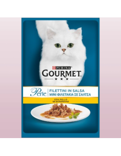 Gourmet Perle Filetti con Pollo gr 85. Cibo Umido per gatti