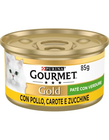 Purina Gourmet Gold Pollo Carote e Zucchine gr 85. Alimento Per Gatti