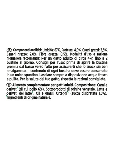 Gourmet Nature's Creations exquisite puree Pollo e Zucca 5x 10 gr. Cibo Umido Per Gatti.
