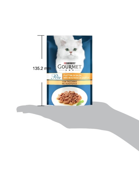 Gourmet Perle Filetti Con Tacchino gr 85. Cibo Umido Per Gatti