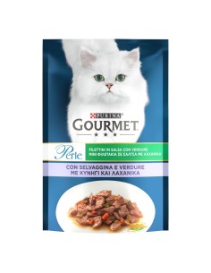 Gourmet Perle Filetti  selvaggina e verdure 85 GR. Cibo Umido per Gatti
