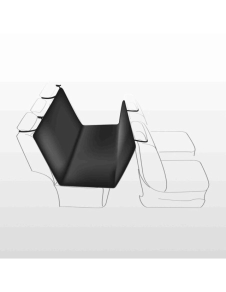 Coprisedile auto 1x40x1,45 cm . Nero /beige  . Trasporto per cani .