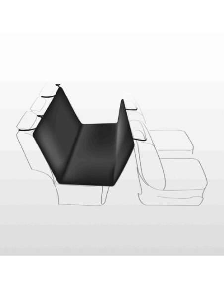 Coprisedile auto 1x40x1,45 cm . Nero /beige  . Trasporto per cani .