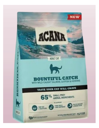 Acana Cat Bountiful Catch (pollo/aringa/tacchino/uova/quaglia) kg.1,8. Cibo Secco  Per Gatti
