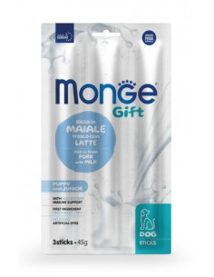 Monge Gift Dog Sticks Puppy/Junior Maiale Fresco con Latte gr.45. Puppy