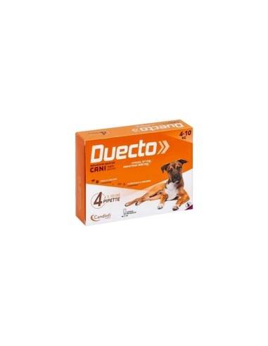 Duecto Spot on Per Cani 4-10 kg 4 pipette . Antiparassitari per cani