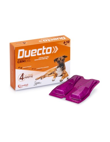 Duecto Spot on Per Cani 4-10 kg 4 pipette . Antiparassitari per cani