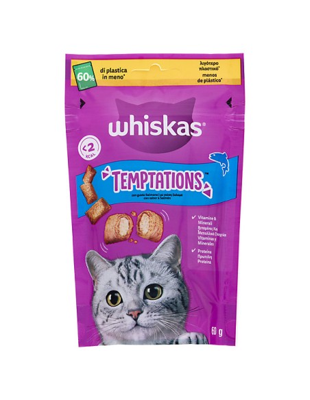 Whiskas Temptations Salmone gr 60 - Snack Per Gatti