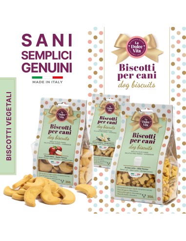 Biscotti la Dolce vita Gusto Mela gr 350. Snack per cani