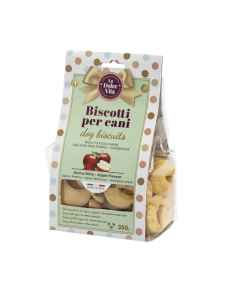 Biscotti la Dolce vita Gusto Mela gr 350. Snack per cani