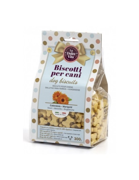 Biscotti La Dolce Vita Gusto Calendula gr 350. Snack per cani