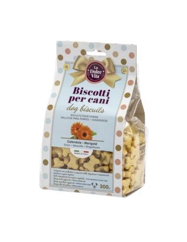 Biscotti La Dolce Vita Gusto Calendula gr 350. Snack per cani