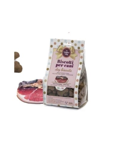 Biscotti La Dolce Vita Gusto Prosciutto gr 300. Snack per cani.