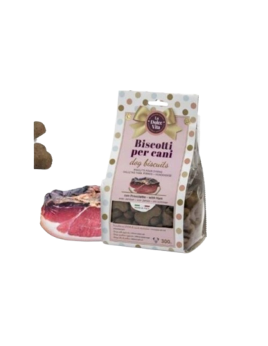 Biscotti La Dolce Vita Gusto Prosciutto gr 300. Snack per cani.