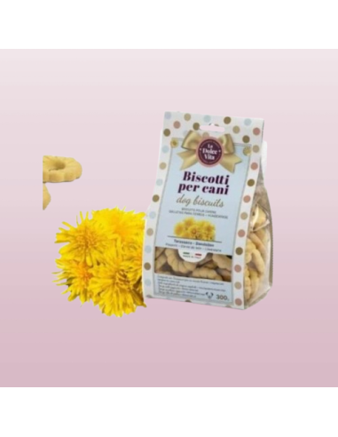Biscotti La Dolce Vita Gusto Tarassaco gr 300. Snack per cani.