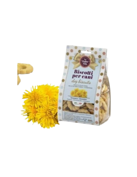 Biscotti La Dolce Vita Gusto Tarassaco gr 300. Snack per cani.