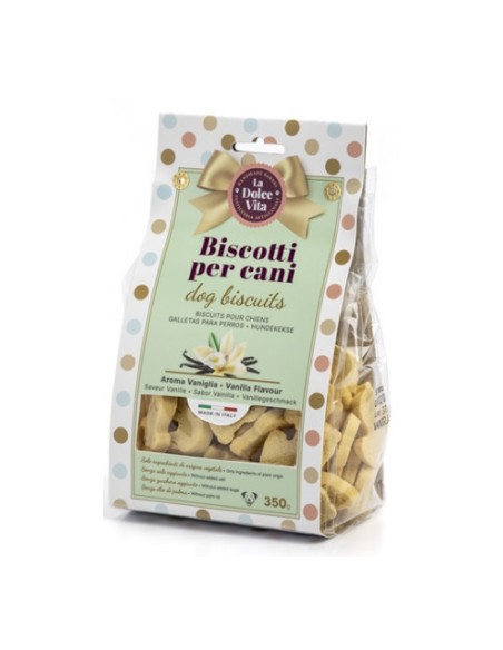 Biscotti La dolce Vita Gusto Vaniglia gr 350. Snack per cani .