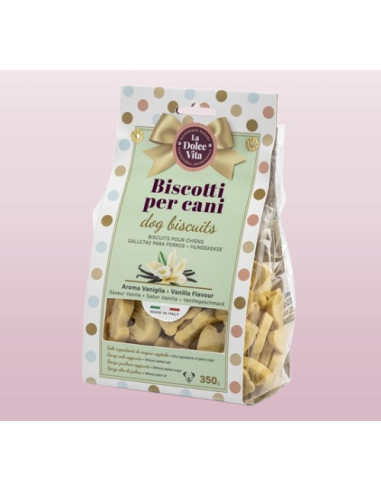 Biscotti La dolce Vita Gusto Vaniglia gr 350. Snack per cani .