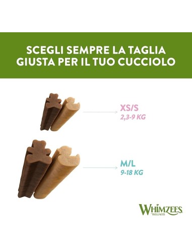 Busta Stix Puppy misura medium Large 14 pezzi .  WHIMZEES.Puppy.
