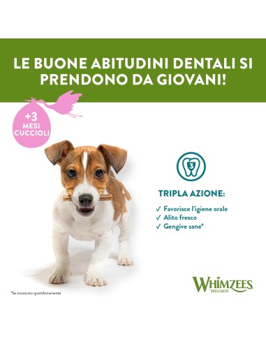 Busta Stix Puppy misura medium Large 14 pezzi .  WHIMZEES.Puppy.