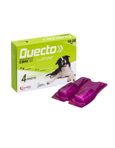 Duecto Spot On Cani 10-20 Kg 4 pipette . Antiparassitario per cani