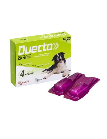 Duecto Spot On Cani 10-20 Kg 4 pipette . Antiparassitario per cani