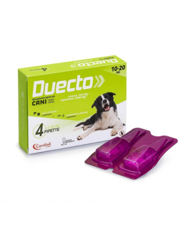 Duecto Spot On Cani 10-20 Kg 4 pipette . Antiparassitario per cani