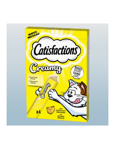 Catisfaction Creamy  Formaggio 4x10 gr. Snack per gatti