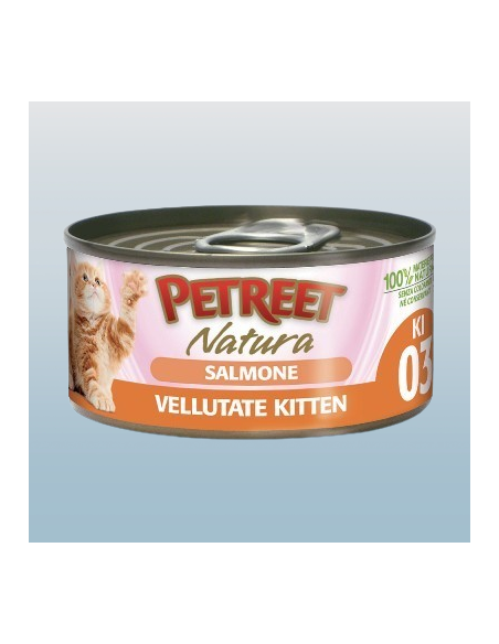 Petreet Natura Kitten Vellutate Salmone gr 60. Cibo Per Cuccioli di gatto