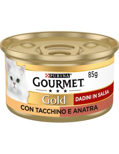 Purina Gourmet Gold Dadini In Salsa Tacchino e Anatra gr 85. Alimento Per Gatti adulti