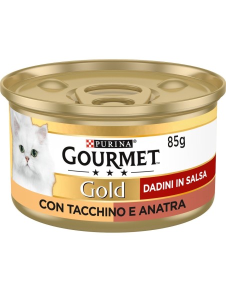 Purina Gourmet Gold Dadini In Salsa Tacchino e Anatra gr 85. Alimento Per Gatti adulti