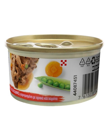Gourmet Nature's Creation Manzo con piselli e carote 85 gr. Alimento completo per gatti adulti.