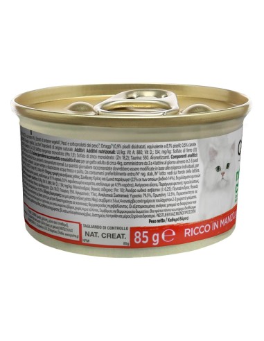 Gourmet Nature's Creation Manzo con piselli e carote 85 gr. Alimento completo per gatti adulti.