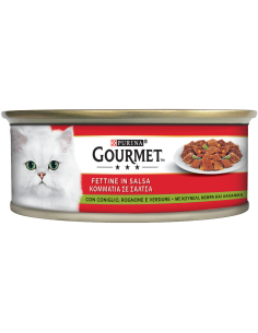 Gourmet Coniglio Rognone e Verdure gr 195. Cibo umido per gatti