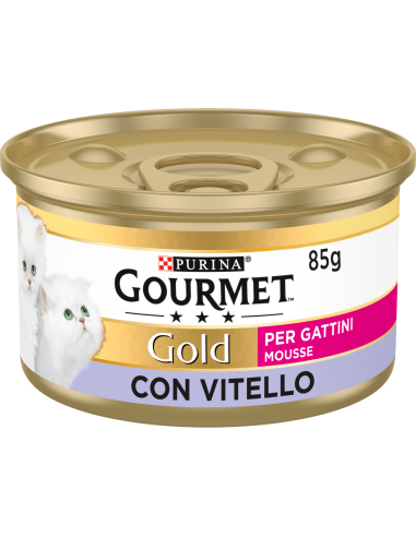 Gourmet Gold Gattini Mousse Vitello gr 85. Mangime Per Gattini