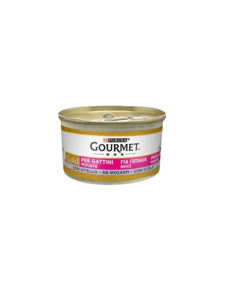 Gourmet Gold Gattini Mousse Vitello gr 85. Mangime Per Gattini
