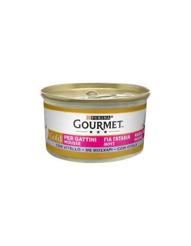 Gourmet Gold Gattini Mousse Vitello gr 85. Mangime Per Gattini