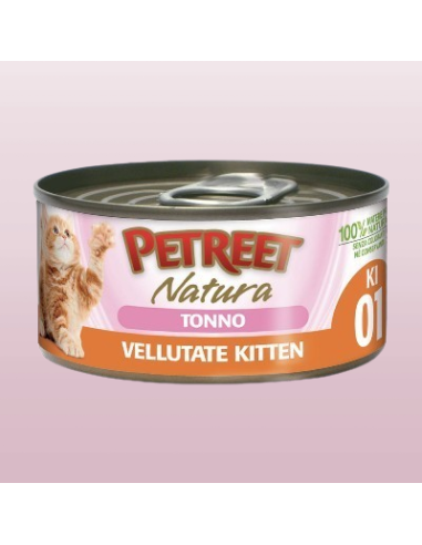 Petreet Natura Kitten Le Vellutate Tonno gr 60. Cibo Umido Per Gattini