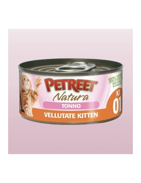 Petreet Natura Kitten Le Vellutate Tonno gr 60. Cibo Umido Per Gattini