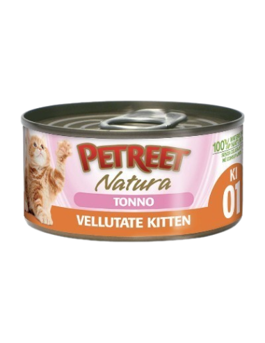 Petreet Natura Kitten Le Vellutate Tonno gr 60. Cibo Umido Per Gattini