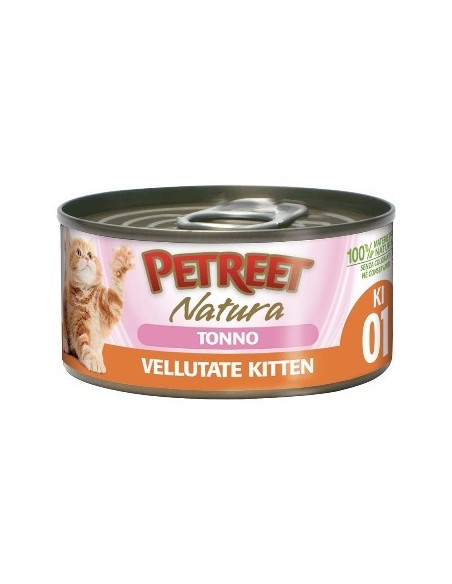 Petreet Natura Kitten Le Vellutate Tonno gr 60. Cibo Umido Per Gattini