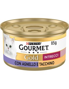 Gourmet Gold Intrecci Di Gusto Agnello e Tacchino gr 85. Mangime Per Gatti 2