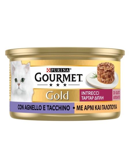 Gourmet Gold Intrecci Di Gusto Agnello e Tacchino gr 85. Mangime Per Gatti
