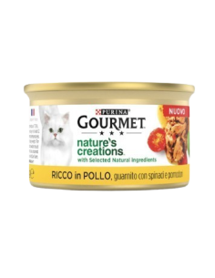 GOURMET NATURE'S CREATIONS POLLO SPINACI E POMODORI GR.85 2