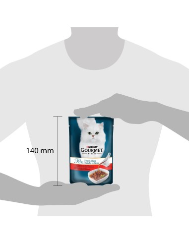 Gourmet Perle Trionfo Di Salsa Con Manzo gr 85. Mangime Umido Per Gatti.